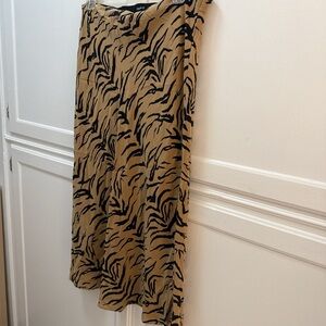 Madewell Asymmetrical Tan and Black Skirt